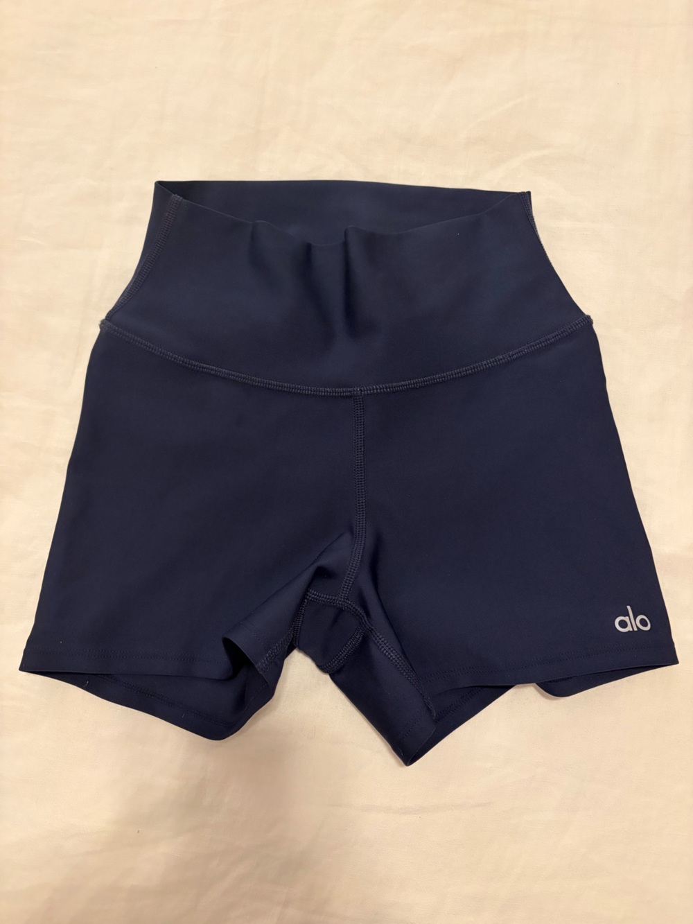 ALO Yoga Navy High-Waist Bike Shorts
